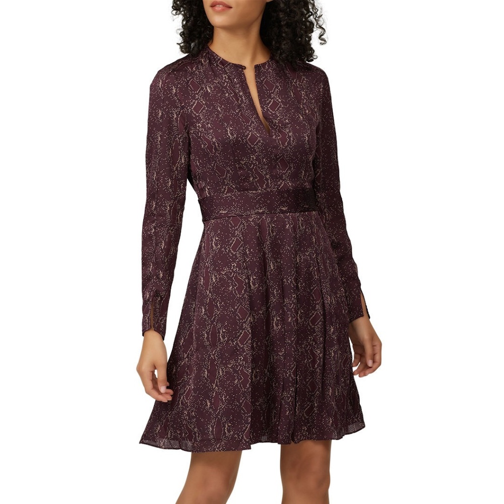 NWT $450 Equipment Jenava Keyhole Long Sleeve Purple Dress in size 2!